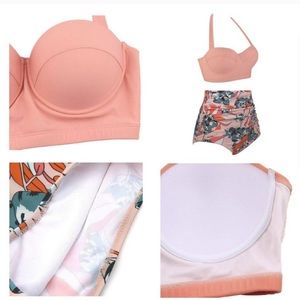 Retro Halter Bikini Top size small